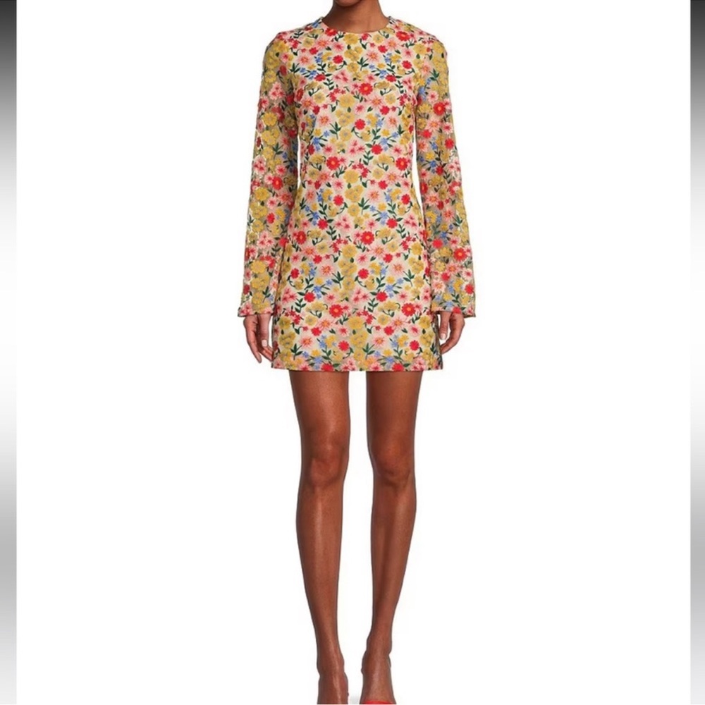 Antonio Melani x The Nat Note Clementina Embroidered Floral Mesh Dress NWT